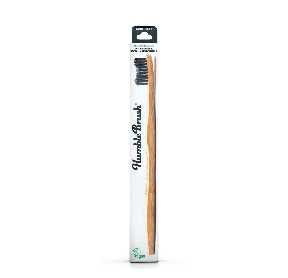 HUMBLE BRUSH Brosse à dents adulte noir HUMBLE BRUSH Brosse à dents adulte noir