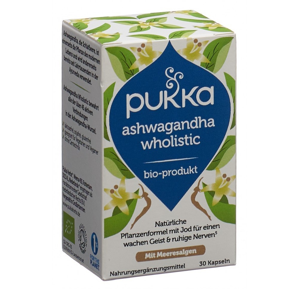 PUKKA Ashwagandha Wholistic caps NEM bio 30 pce