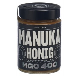 MADHU miel de manuka MGO400 (nouv) verre 250 g