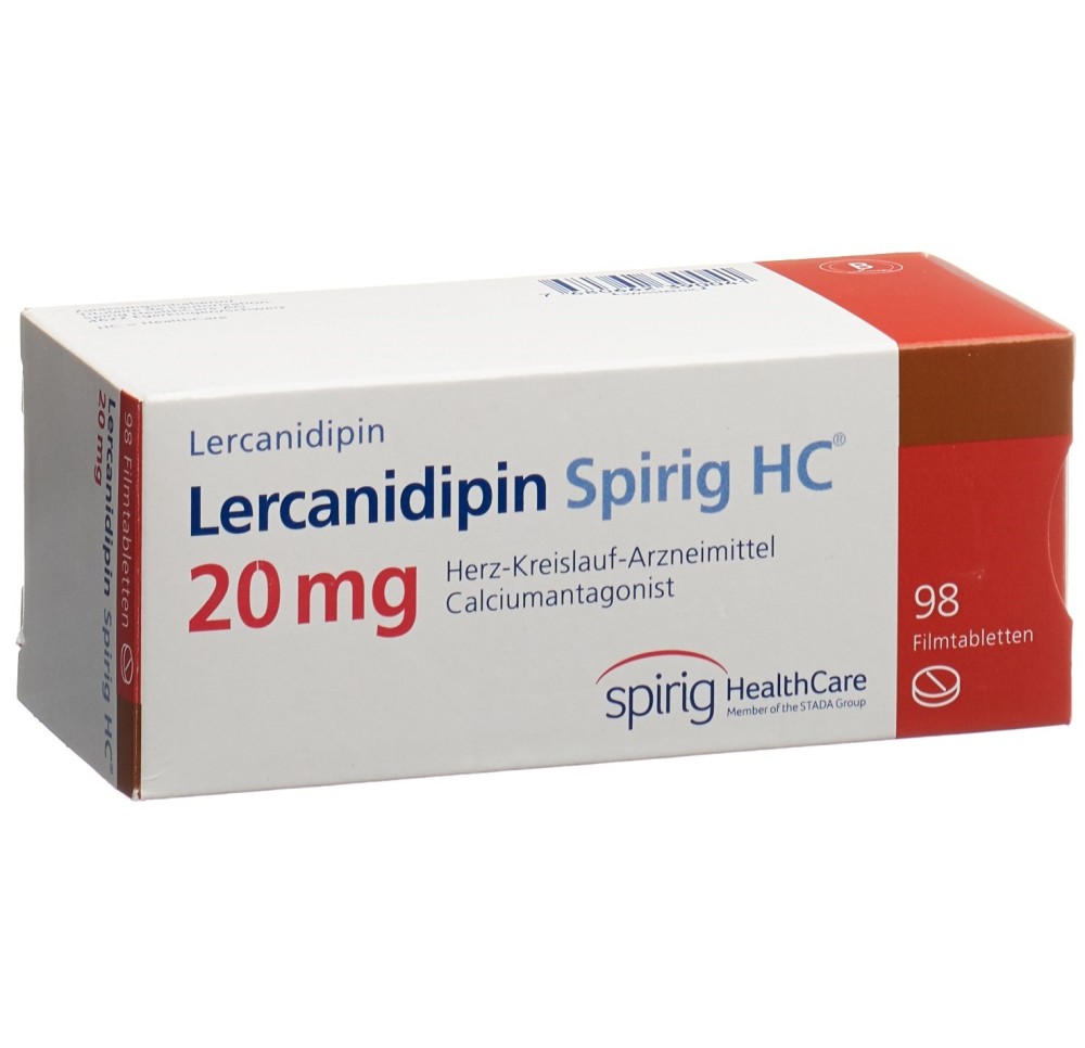LERCANIDIPIN Spirig HC cpr pell 20 mg 98 pce LERCANIDIPIN Spirig HC cpr pell 20 mg 98 pce