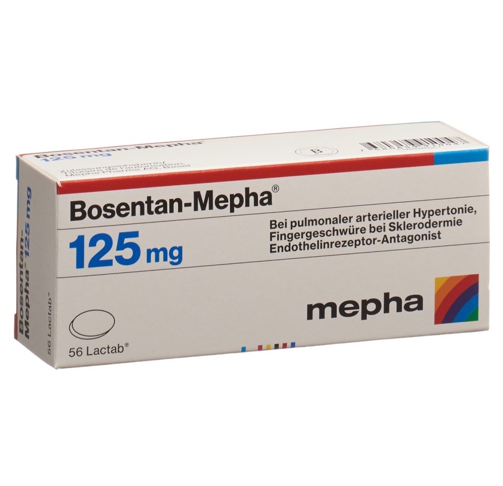 BOSENTAN Mepha cpr pell 125 mg 56 pce BOSENTAN Mepha cpr pell 125 mg 56 pce