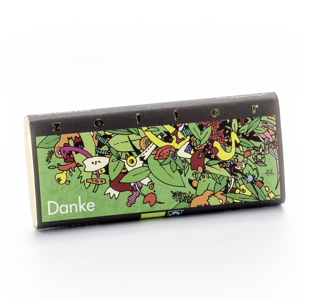 ZOTTER Chocolat "Danke" 70 g ZOTTER Chocolat "Danke" 70 g