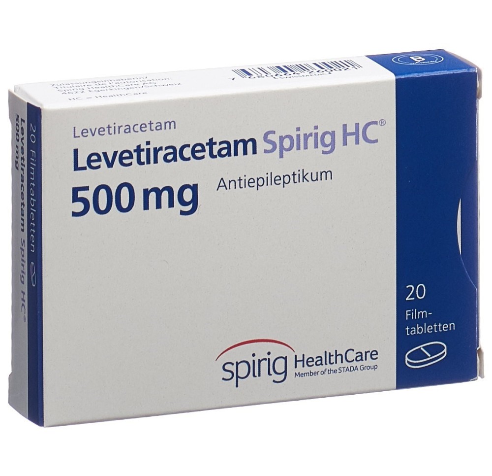 LEVETIRACETAM Spirig HC cpr pell 500 mg 20 pce LEVETIRACETAM Spirig HC cpr pell 500 mg 20 pce