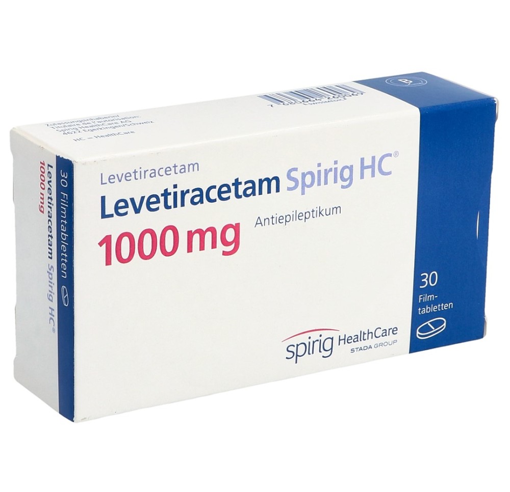 LEVETIRACETAM Spirig HC cpr pell 1000 mg 30 pce LEVETIRACETAM Spirig HC cpr pell 1000 mg 30 pce