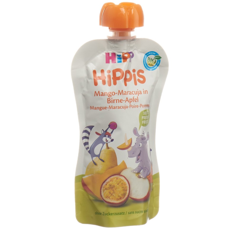HIPP Mangue-Maracuja-Poire-Pomm Nick Nashorn 100 g HIPP Mangue-Maracuja-Poire-Pomm Nick Nashorn 100 g
