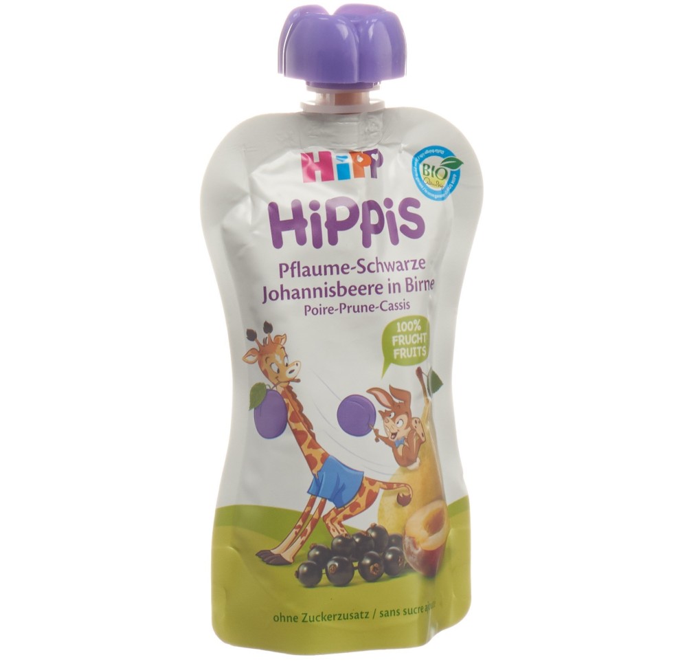 HIPP Poire-Prune-Cassis Greta Giraffe 100 g HIPP Poire-Prune-Cassis Greta Giraffe 100 g