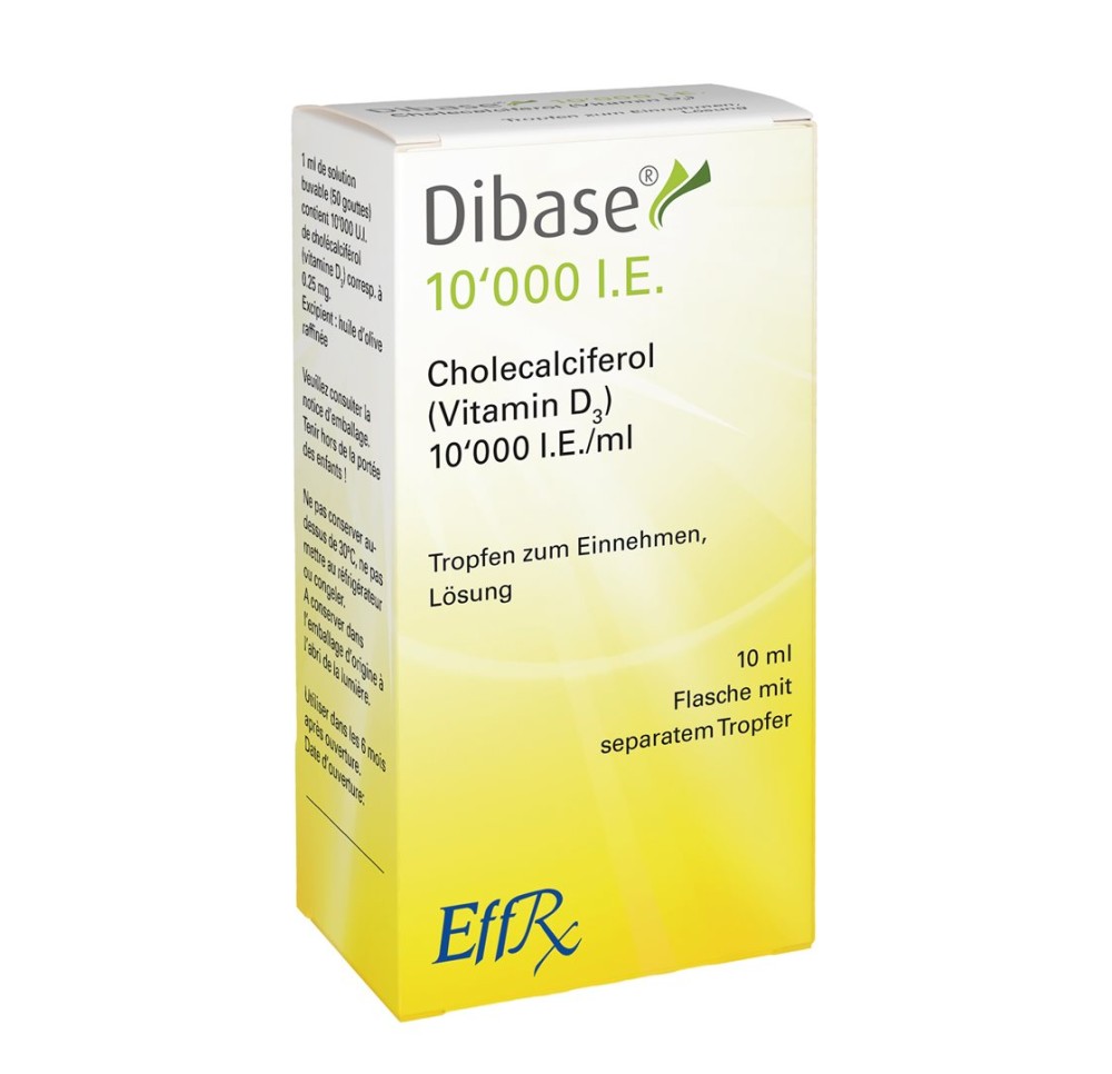 DIBASE gouttes 10000 UI/ml av pipette fl 10 ml DIBASE gouttes 10000 UI/ml av pipette fl 10 ml