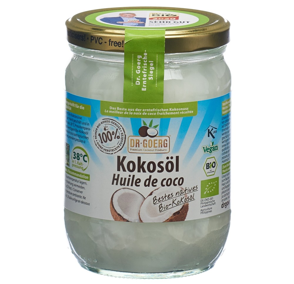 DR. GOERG Huile de coco crue verre 500 ml
