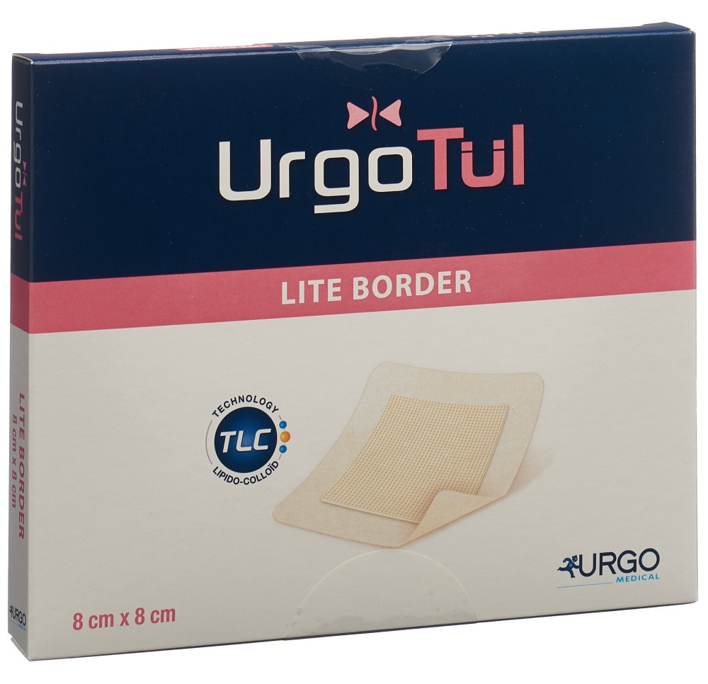URGOTÜL lite border pansement vulnér 8x8cm 10 pce