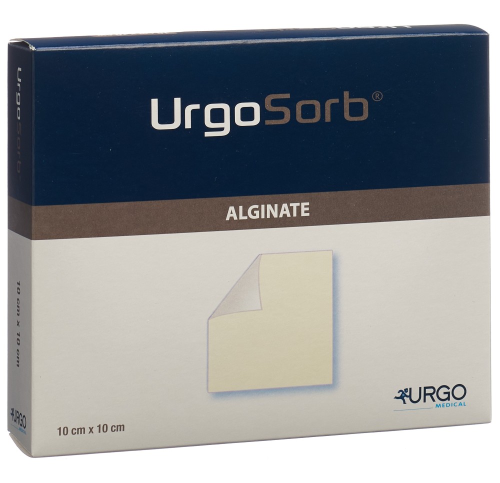 URGOSORB compresse alginat calcium 10x10cm 10 pce