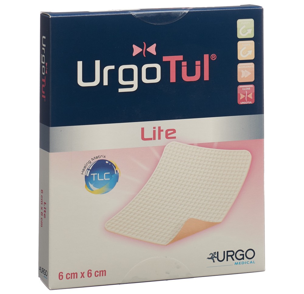 URGOTÜL Lite 6x6cm micro-adhérent extra fin 5 pce