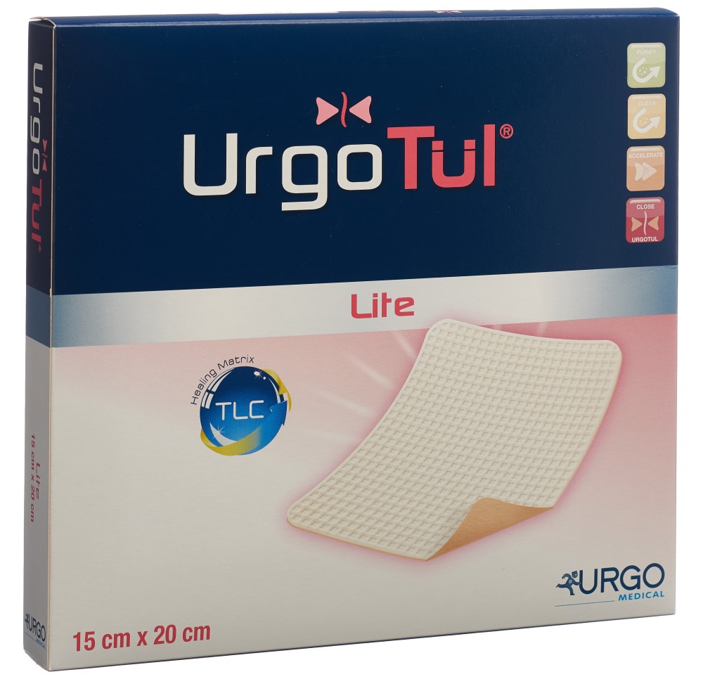 URGOTÜL Lite 15x20cm micro-adhérent ext fin 5 pce