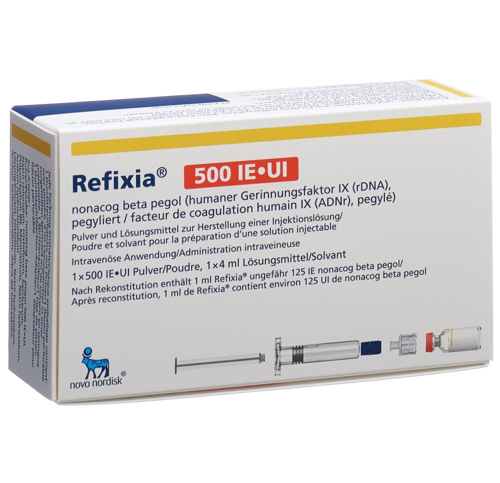 REFIXIA subst sèche 500 UI c solv flac REFIXIA subst sèche 500 UI c solv flac