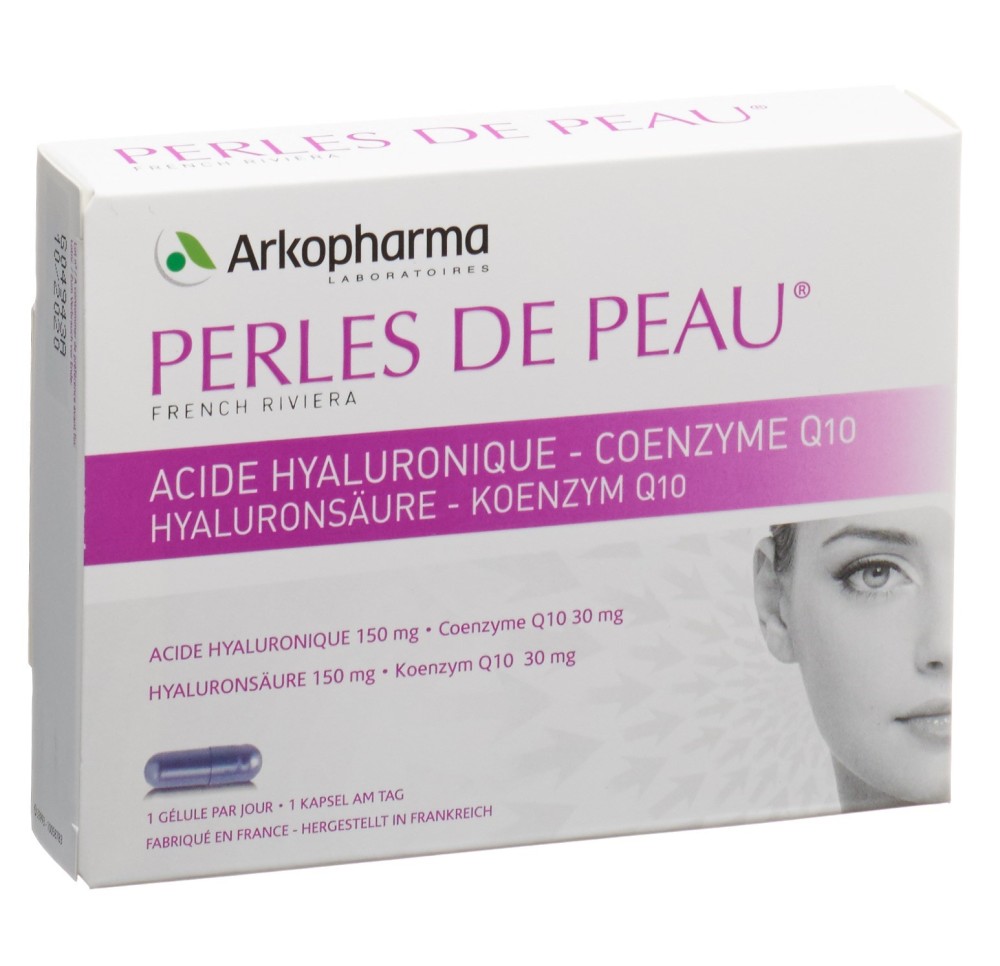 PERLES DE PEAU acide hyaluronique+Q10 caps 30 pce PERLES DE PEAU acide hyaluronique+Q10 caps 30 pce