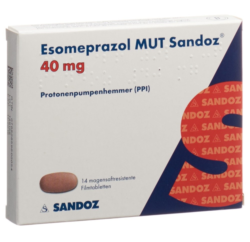 ESOMEPRAZOLE MUT Sandoz cpr pell 40 mg 14 pce ESOMEPRAZOLE MUT Sandoz cpr pell 40 mg 14 pce