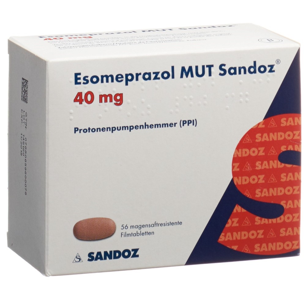 ESOMEPRAZOLE MUT Sandoz cpr pell 40 mg 56 pce ESOMEPRAZOLE MUT Sandoz cpr pell 40 mg 56 pce