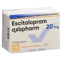ESCITALOPRAM axapharm cpr pell 20 mg 98 pce