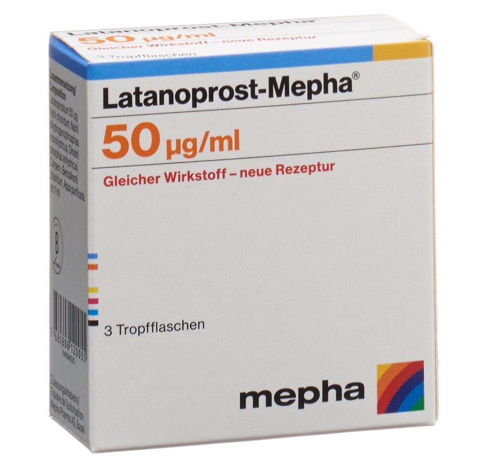 LATANOPROST Mepha gtt opht 50 mcg/ml 3 fl 2.5 ml LATANOPROST Mepha gtt opht 50 mcg/ml 3 fl 2.5 ml