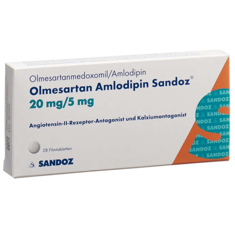 OLMESARTAN AMLODIPIN Sandoz 20/5 mg 28 pce OLMESARTAN AMLODIPIN Sandoz 20/5 mg 28 pce