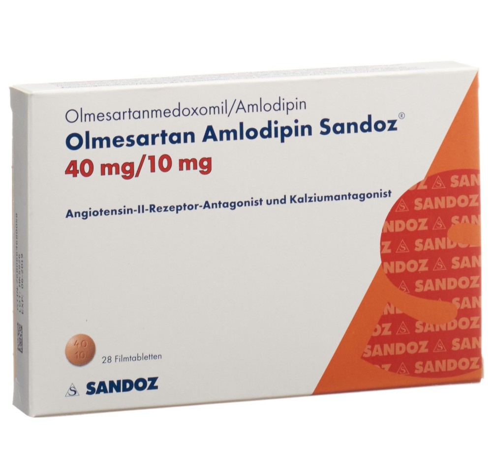 OLMESARTAN AMLODIPIN Sandoz 40/10 mg 28 pce OLMESARTAN AMLODIPIN Sandoz 40/10 mg 28 pce