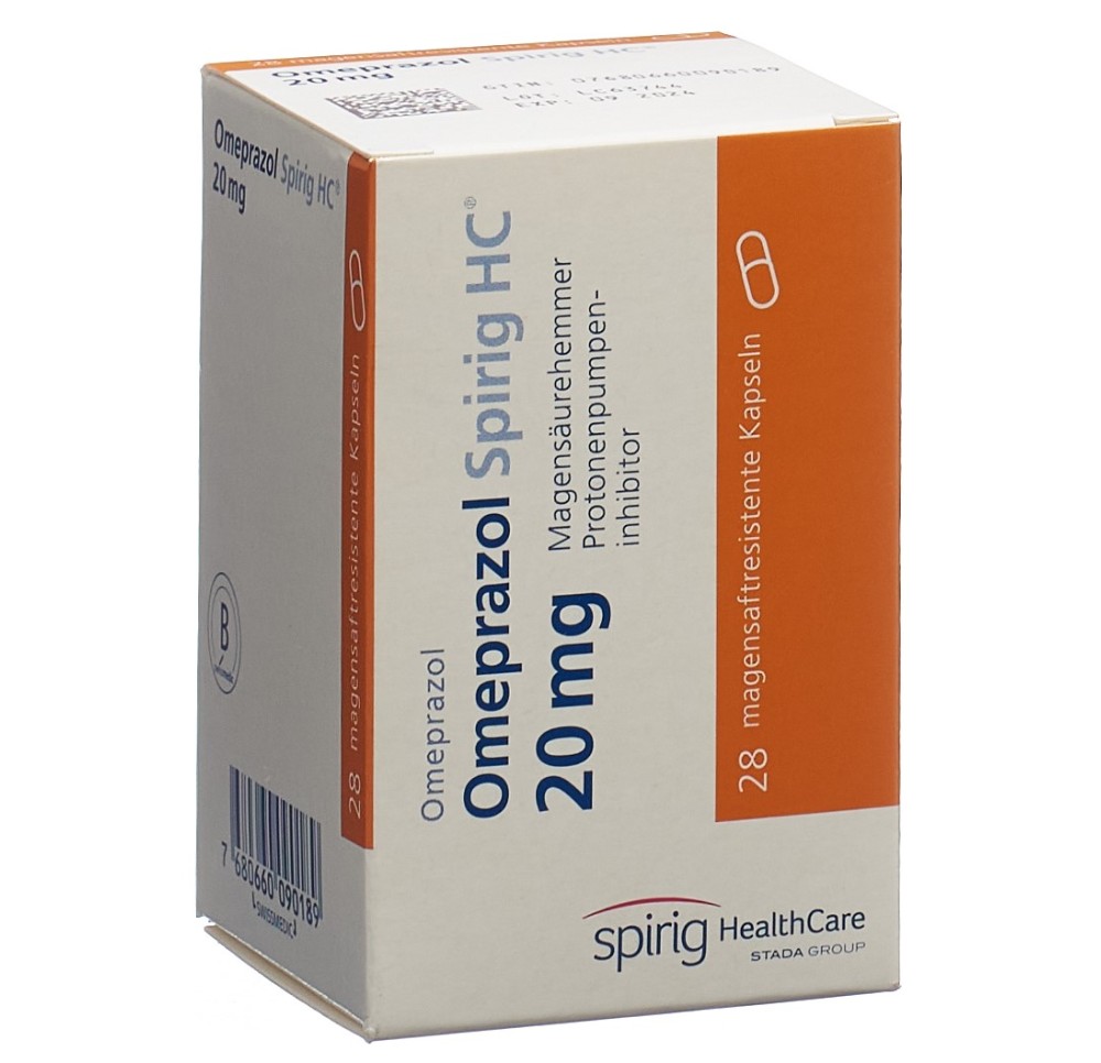 OMEPRAZOLE Spirig HC caps 20 mg bte 28 pce OMEPRAZOLE Spirig HC caps 20 mg bte 28 pce