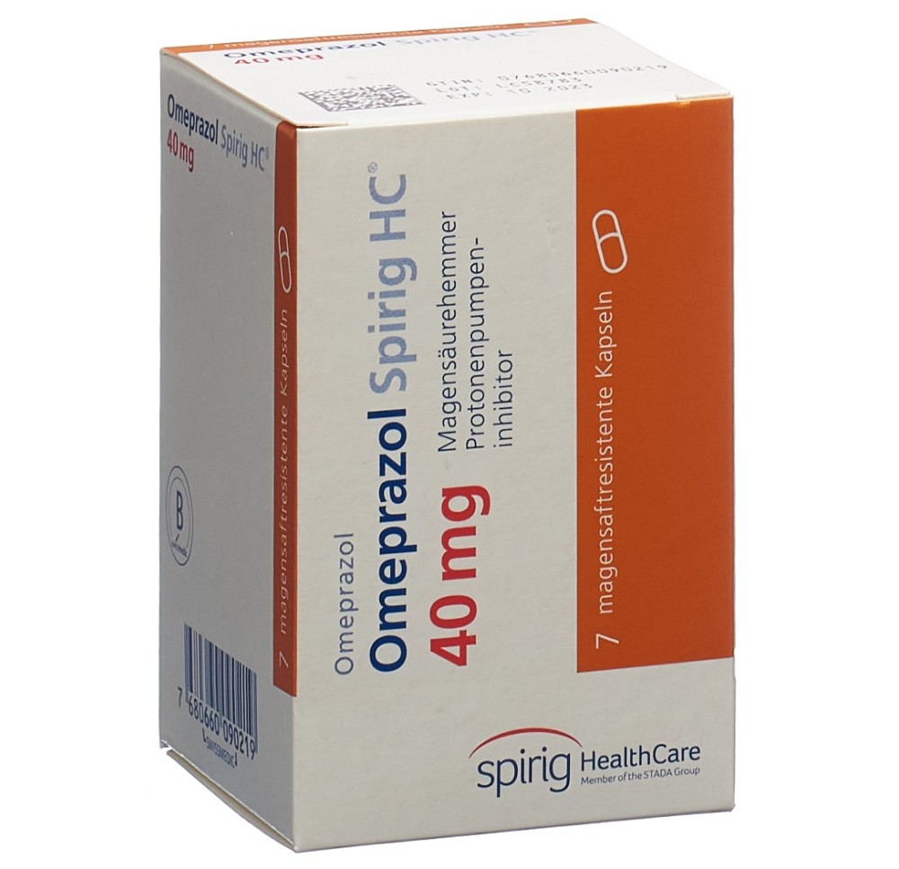 OMEPRAZOLE Spirig HC caps 40 mg bte 7 pce OMEPRAZOLE Spirig HC caps 40 mg bte 7 pce