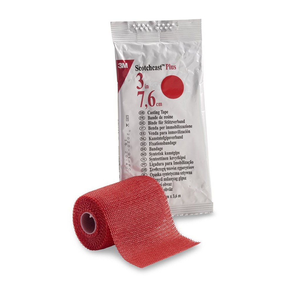 3M scotchcast plus 7.5cmx3.65m rouge 10 pce