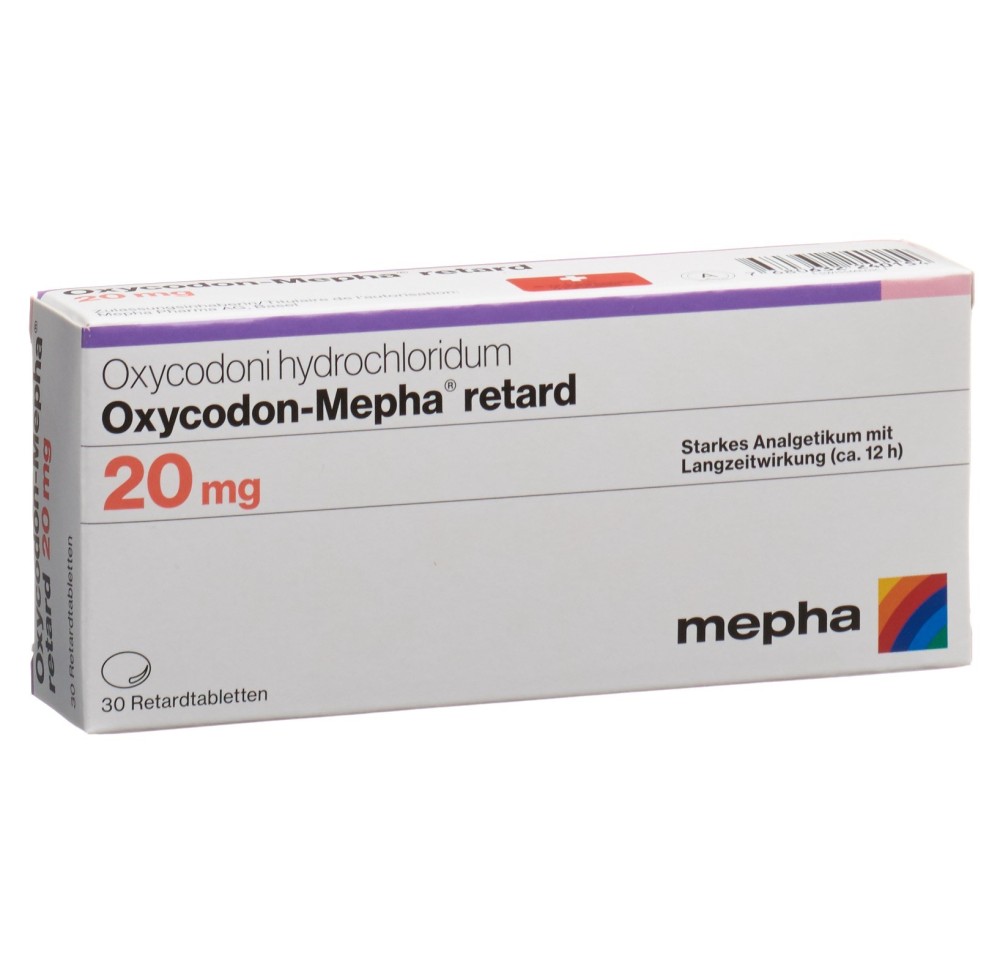 OXYCODON Mepha cpr ret 20 mg 30 pce OXYCODON Mepha cpr ret 20 mg 30 pce