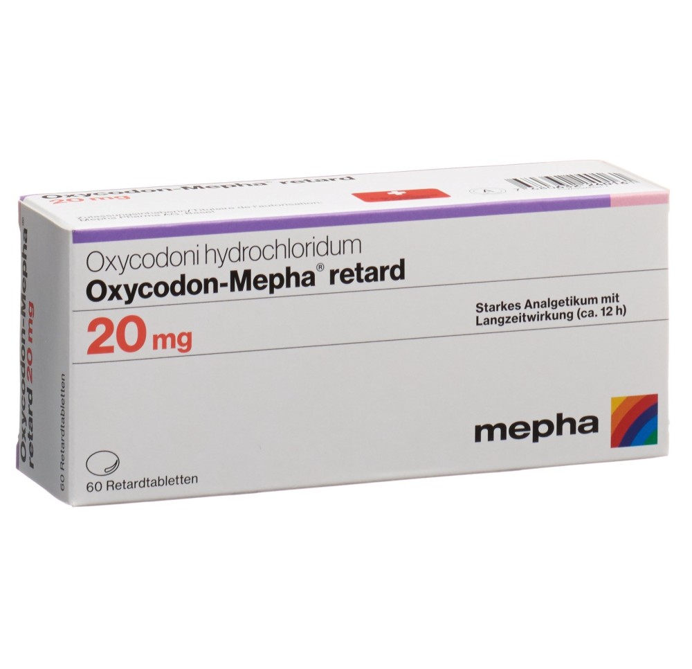OXYCODON Mepha cpr ret 20 mg 60 pce OXYCODON Mepha cpr ret 20 mg 60 pce