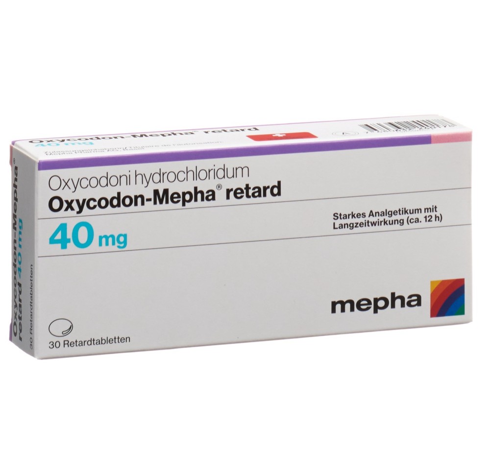 OXYCODON Mepha cpr ret 40 mg 30 pce OXYCODON Mepha cpr ret 40 mg 30 pce