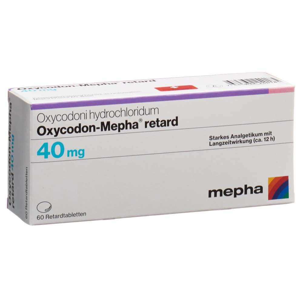 OXYCODON Mepha cpr ret 40 mg 60 pce OXYCODON Mepha cpr ret 40 mg 60 pce