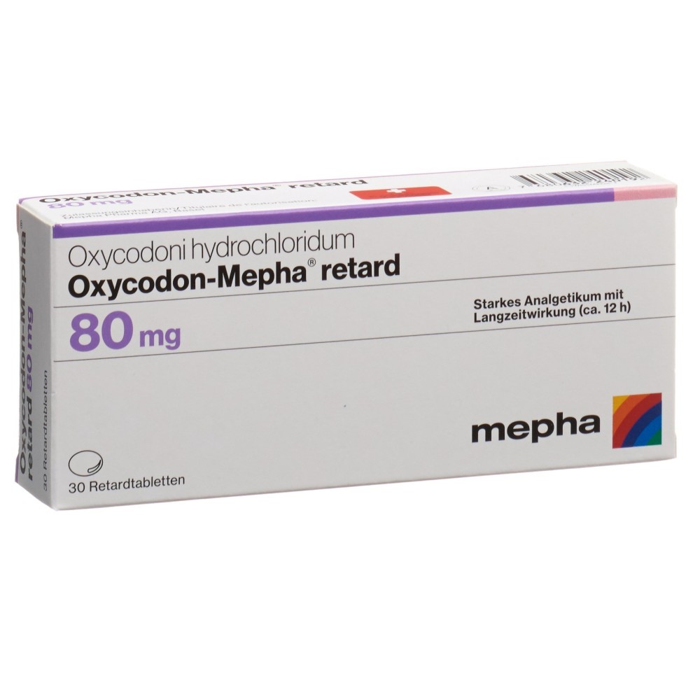 OXYCODON Mepha cpr ret 80 mg 30 pce OXYCODON Mepha cpr ret 80 mg 30 pce