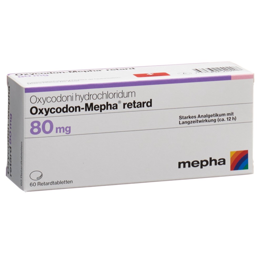 OXYCODON Mepha cpr ret 80 mg 60 pce OXYCODON Mepha cpr ret 80 mg 60 pce