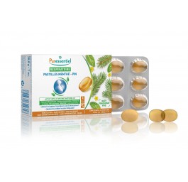 PURESSENTIEL pastilles respi menthe-pin 18 pce