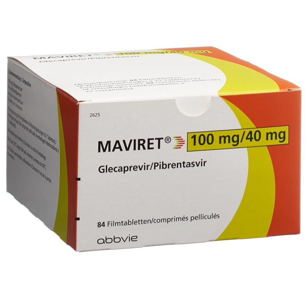MAVIRET cpr pell 100mg/40mg 84 pce MAVIRET cpr pell 100mg/40mg 84 pce
