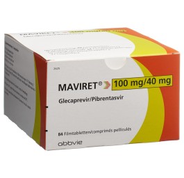 MAVIRET cpr pell 100mg/40mg 84 pce