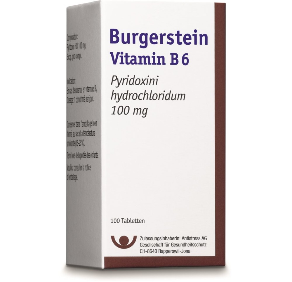 BURGERSTEIN Vitamine B6 cpr 100 mg bte 100 pce