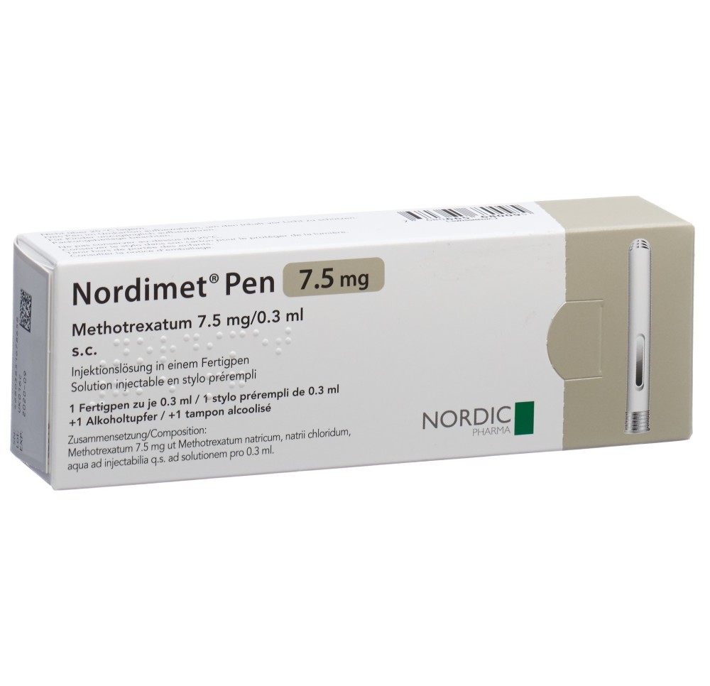 NORDIMET sol inj 7.5 mg/0.3ml stylo prérempli