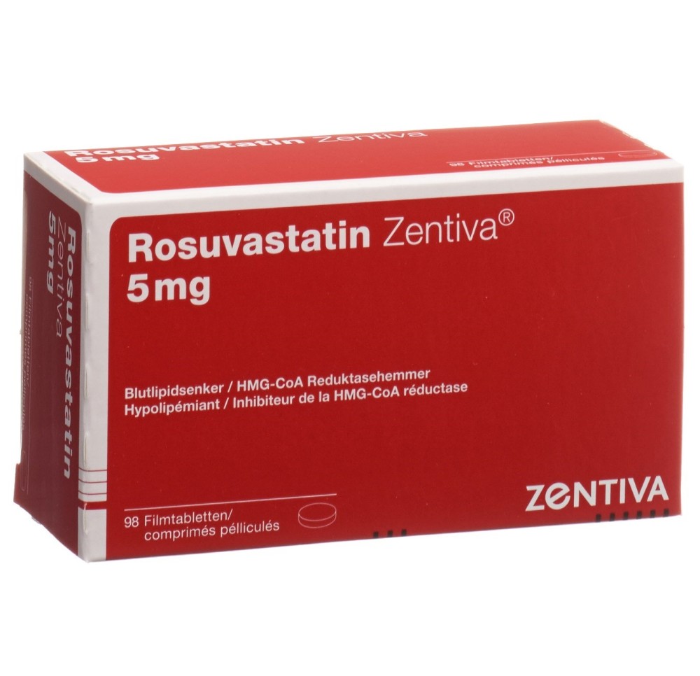 ROSUVASTATIN Zentiva cpr pell 5 mg 98 pce ROSUVASTATIN Zentiva cpr pell 5 mg 98 pce