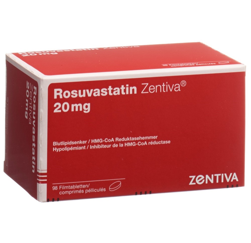 ROSUVASTATIN Zentiva cpr pell 20 mg 98 pce ROSUVASTATIN Zentiva cpr pell 20 mg 98 pce