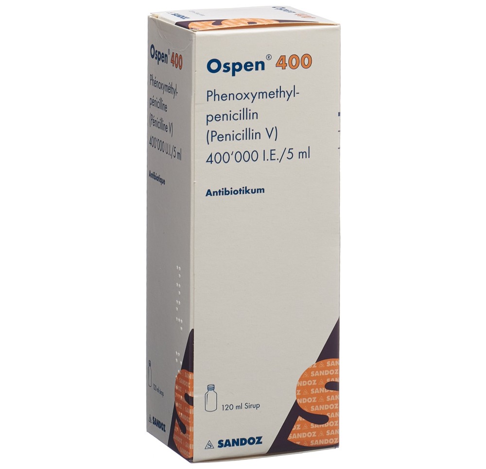 OSPEN 400 sirop 400000 UI/5ml (n) fl 120 ml OSPEN 400 sirop 400000 UI/5ml (n) fl 120 ml