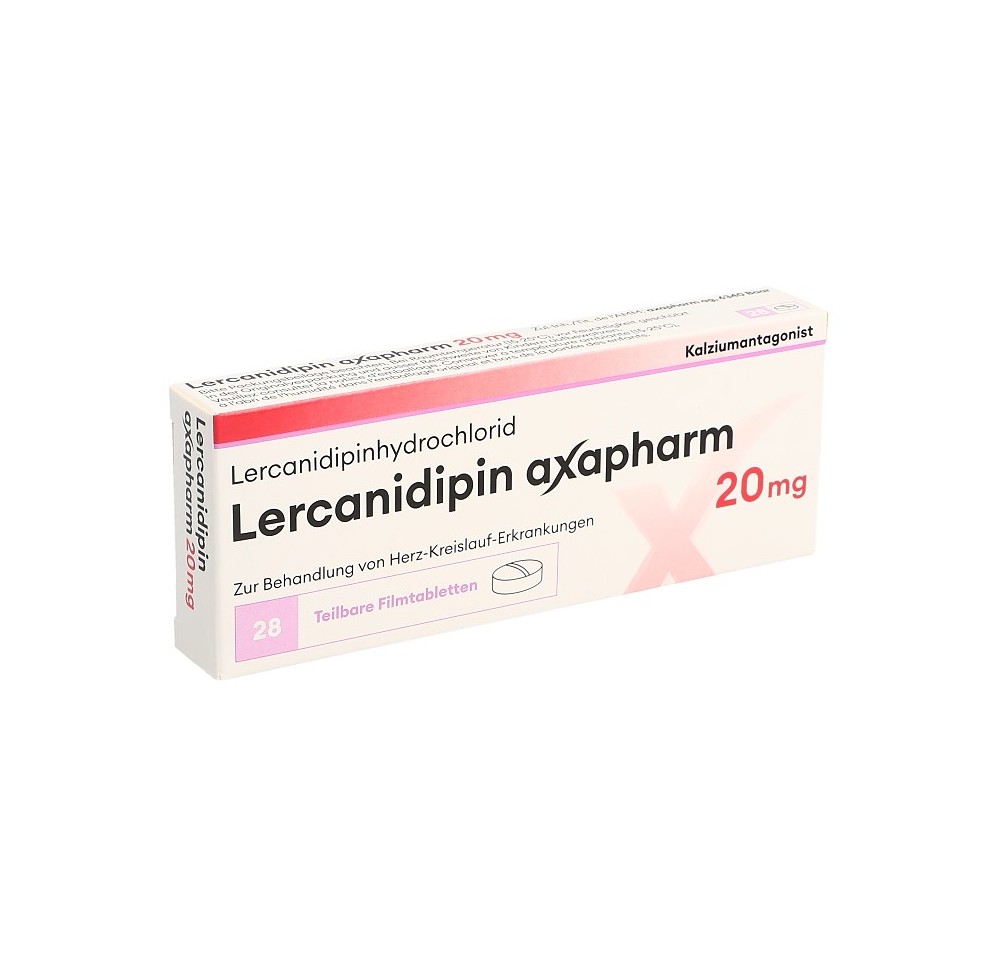 LERCANIDIPINE Axapharm cpr pell 20 mg 28 pce LERCANIDIPINE Axapharm cpr pell 20 mg 28 pce