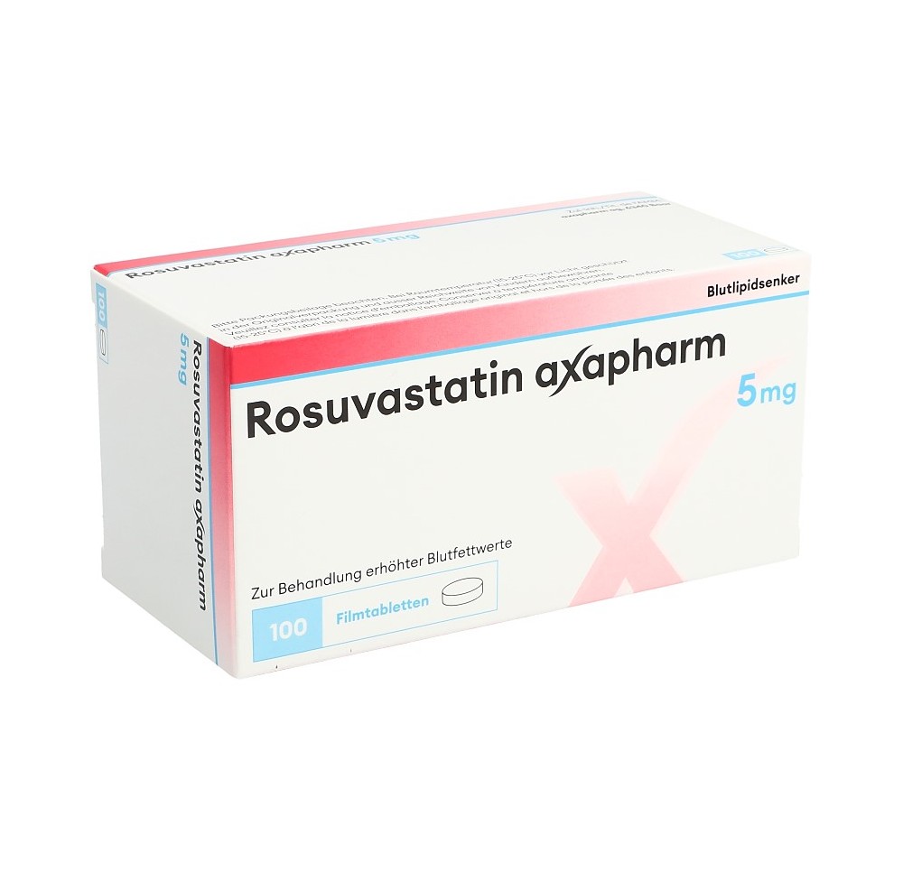 ROSUVASTATINE axapharm cpr pell 5 mg 100 pce ROSUVASTATINE axapharm cpr pell 5 mg 100 pce