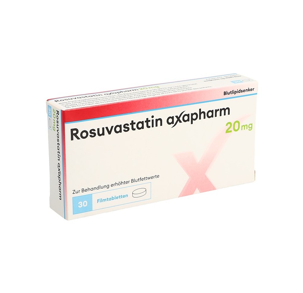 ROSUVASTATINE axapharm cpr pell 20 mg 30 pce ROSUVASTATINE axapharm cpr pell 20 mg 30 pce
