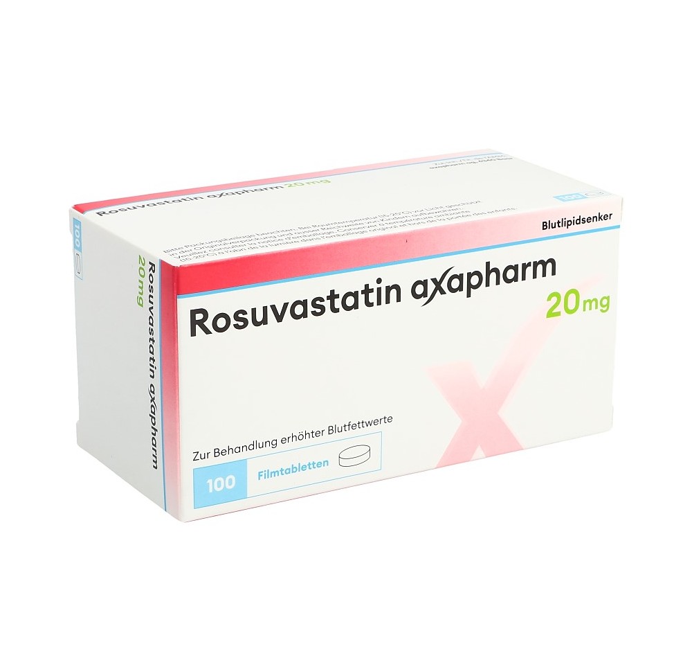 ROSUVASTATINE axapharm cpr pell 20 mg 100 pce ROSUVASTATINE axapharm cpr pell 20 mg 100 pce