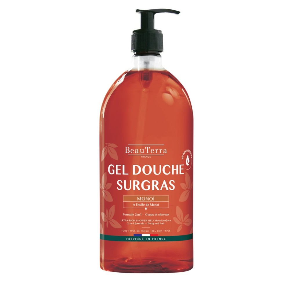 BEAUTERRA gel douche surgras monoi fl 1000 ml