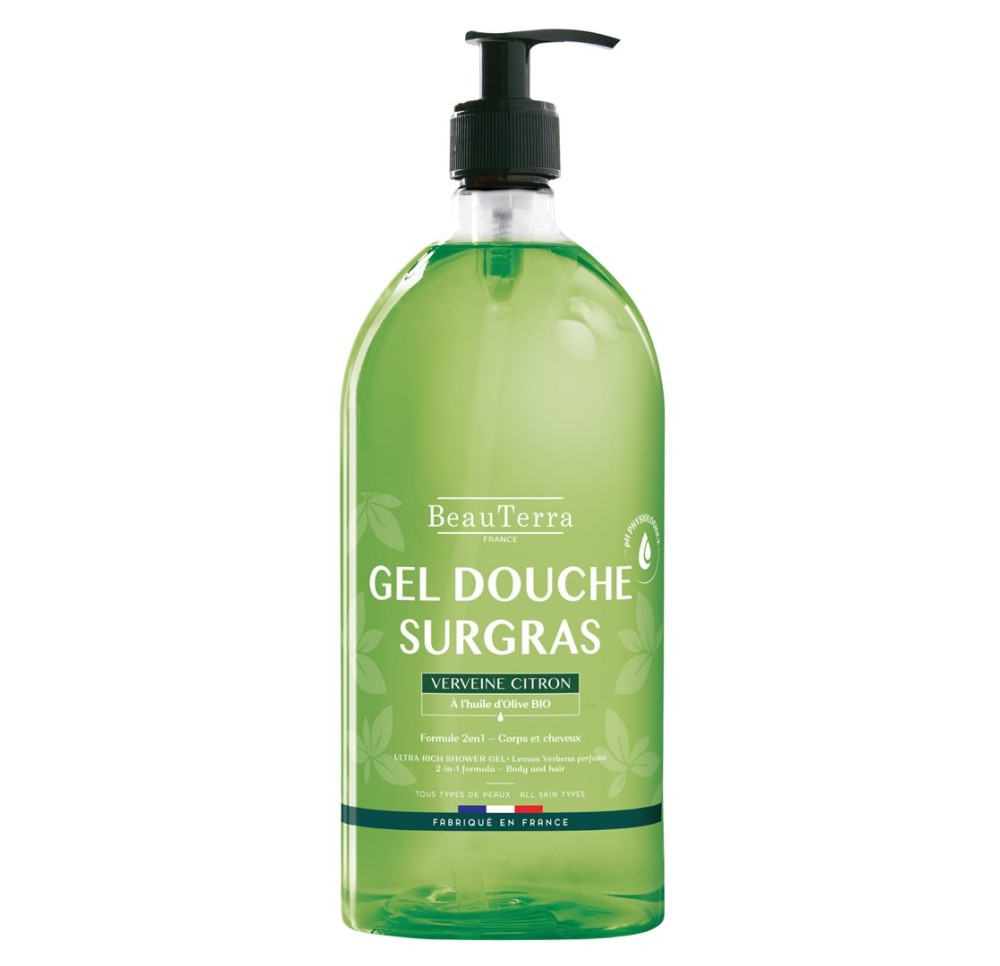 BEAUTERRA gel douche surgras ver cit fl 1000 ml