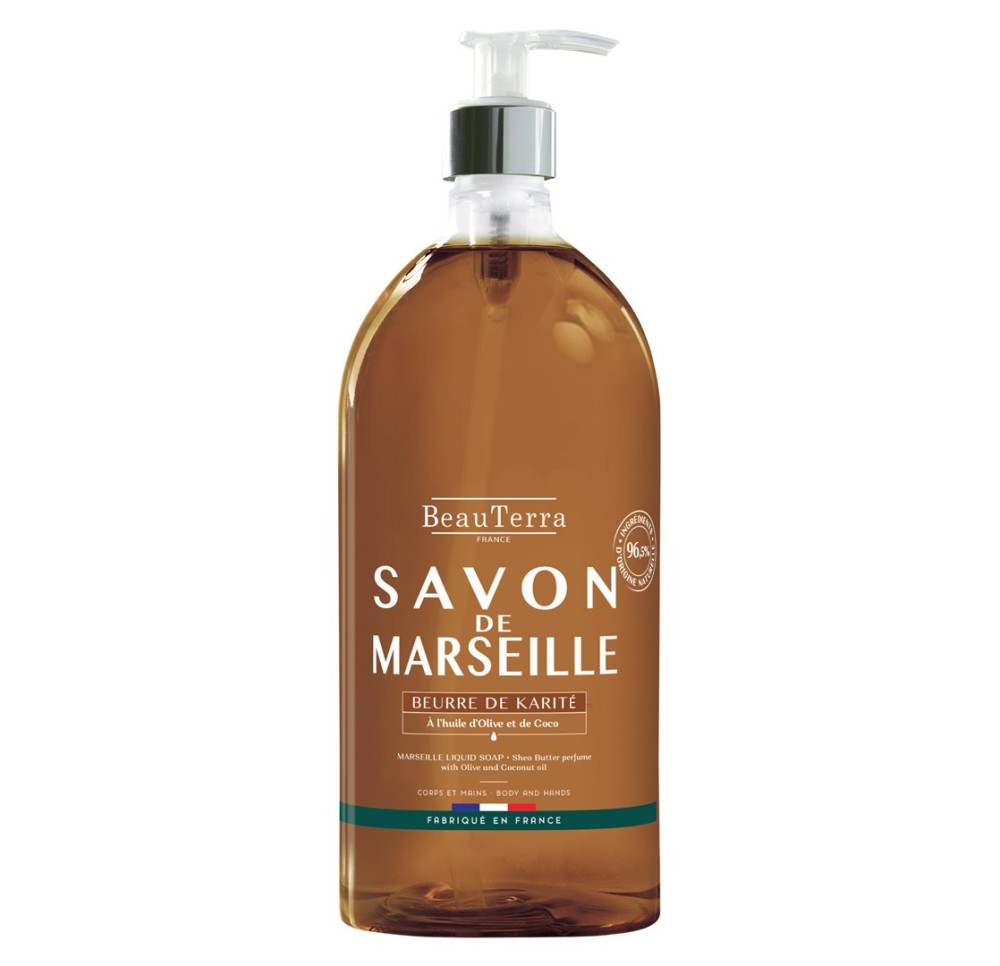 BEAUTERRA savon Marseille liq beurre kari 1000 ml
