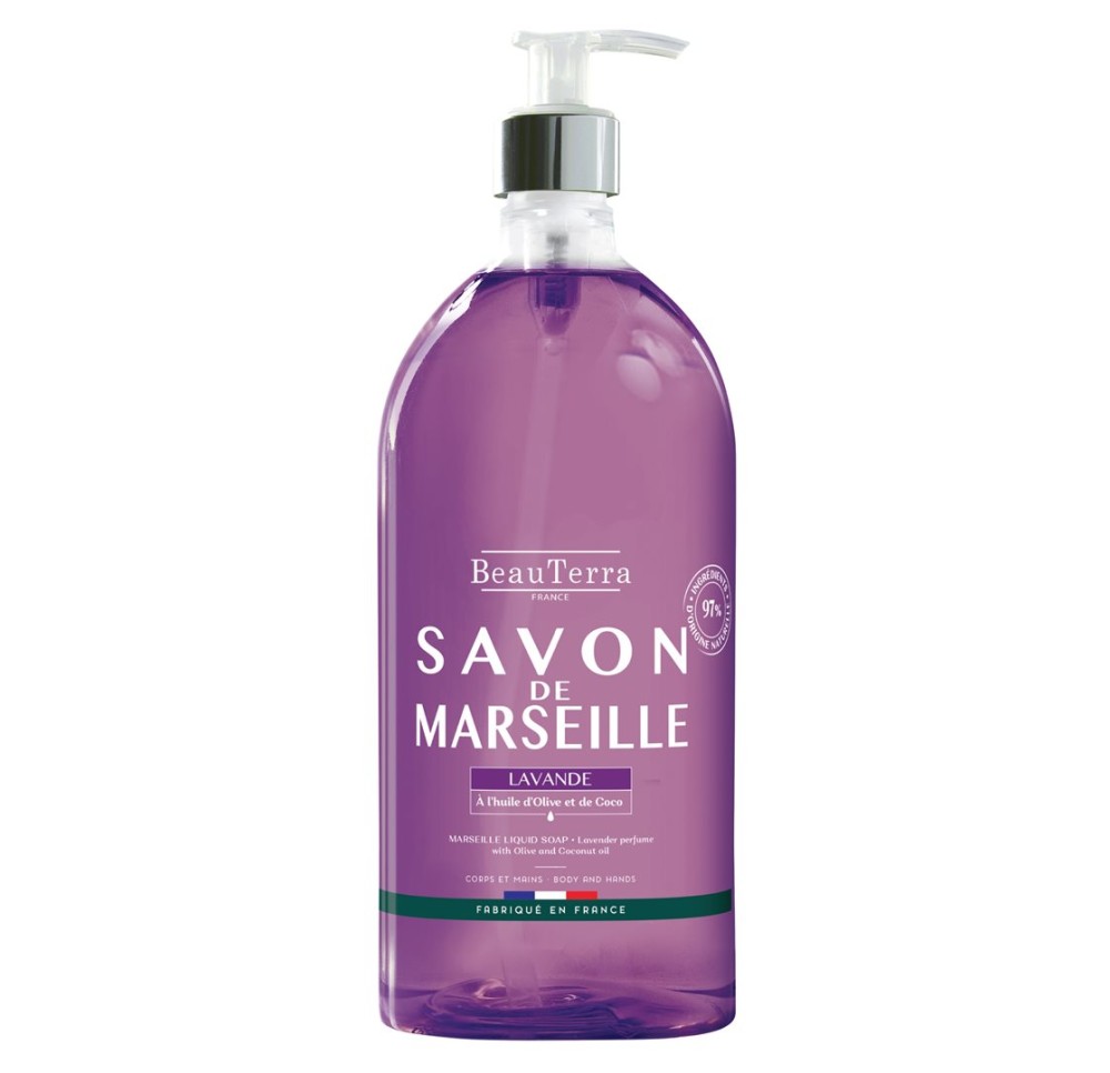 BEAUTERRA savon Marseille liq lavande 1000 ml