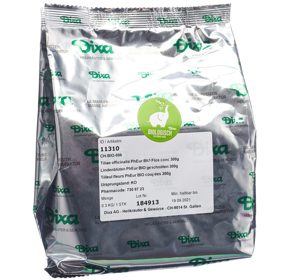 DIXA Tilleul fleurs PhEur BIO coupées 300 g
